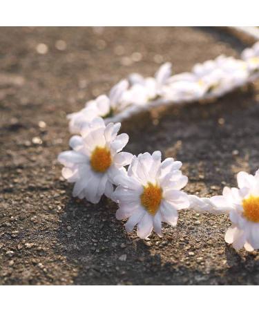 Zoestar Sunflower Hair Wreath Flower Crown Headpiece - White Floral Accessory for Women - Buy Online on GoSupps.com