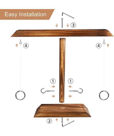 Tigvio Large Size 16X13 Inch Hook and Ring Toss Game for Adults  Party Shot Ladder Board Game  Bar Games for Adults Indoor Tabletop  Bang Spring Ring Hook Game  Ring Game on a String BROWN - Buy Online on GoSupps.com