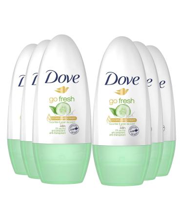 Dove Go Women Fresh Cucumber Roll-On Deodorant 6 Pack - 50ml