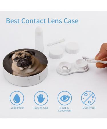 Portable Animal Pug Dog Contact Lens Case | Travel-Friendly Storage Box - Buy Online on GoSupps.com