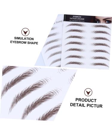 4pcs Eyebrow Stickers Waterproof Makeup Peel off Brow 6d Hair-like Eyebrows Stickers Transport Tool 21x15cm Brown - Buy Online on GoSupps.com