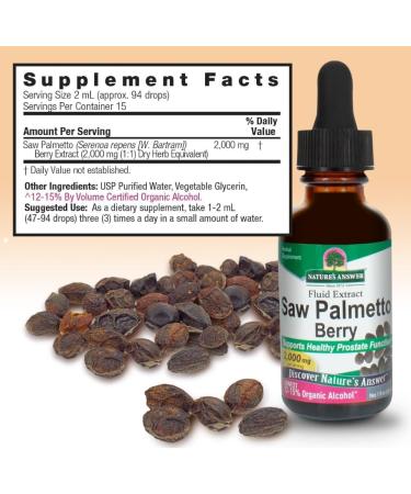 NaturaAnswer's Law Alcohol PalmetoBerry 30ml - Buy Online on GoSupps.com