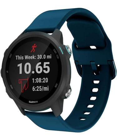 GOSETH Garmin Forerunner 245/Vivomove Sport 20mm Silicone Band Replacement - Dark Blue/Gray/Black - Buy Online on GoSupps.com