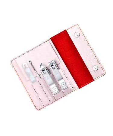 Nail Scissors Nail Clippers Set Toe Nail Toenail Clippers and Fingernail Clippers with Ear Pick Nail File for Men Women Kids Toenail Clippers Pink