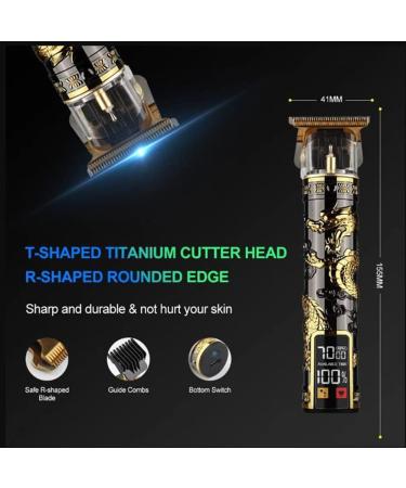 Srutueo Hair Trimmer Hair Clipper for Men USB Rechargeable Beard Trimmer Professional Cordless Hair Cutting Machine Black - Buy Online on GoSupps.com