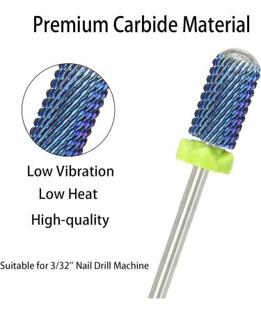 Akylin Carbide Nail Drill Bits - 3/32 Fast Remove for Acrylic/Hard Gels Smooth Round Top for Manicure Pedicure Cuticle Gel Polishing Salon Bits-Left and Right Hand(Medium) Medium-M Type-C - Buy Online on GoSupps.com