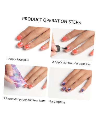 Healeved Nail Tips Transfer Manicure Diy Art Nail Tips Decorations Glue Holographic Nail Stickers Nail Art Foil Glue Nail Foil Sticker Glue Nail Gel Polish Glue Artificial Nails Repair Glue 7*3.3*1cm Black - Buy Online on GoSupps.com