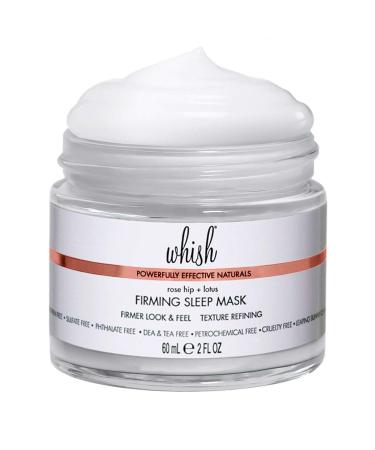 Whish Rose Hip & Lotus Firming Night Mask - Plumping Overnight Mask with Rosehip Oil - Moisturizing Sleeping Mask for All Skin Types - Paraben & Sulfate Free - 2 Fl oz - Buy Online on GoSupps.com