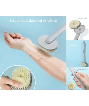 Long Handle Bath Massage Cleaning Brush - Soft Bristle Body Scrubber for Exfoliating Skin - Green - Buy Online on GoSupps.com
