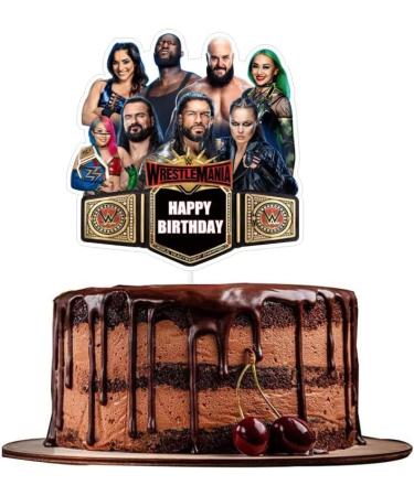 25pcs Wrestling Cake Decorations with 24pcs Cupcake Toppers 1pcs Cake Topper for Wrestling Birthday Party Supplies - Buy Online on GoSupps.com