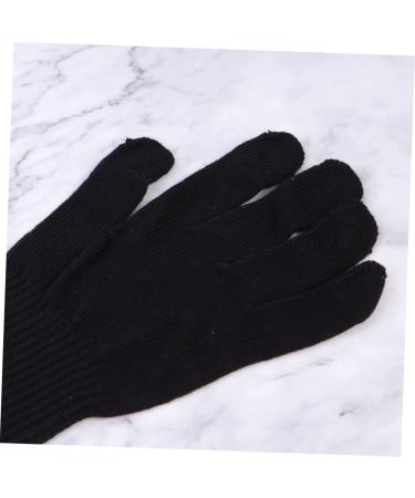 Housoutil 2 Pairs Heat Resistant Gloves Anti-scalding Gloves Hair Curling Iron Hair Rollers Hair Curler Gloves Powder Glove Heat-resistant Gloves for Perm Hair Straightener Gloves Curls 25X11cm Black - Buy Online on GoSupps.com