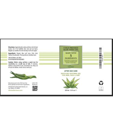 Divine Derriere Aloe Vera Gel - Soothing After Sun Care for Sunburn Relief - Made in USA (8 oz) - Buy Online on GoSupps.com