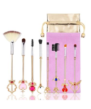 8PC Sailor Moon Makeup Brush Set - Softborn Blending Brushes & Pink Bag | International Shipping Available - Buy Online on GoSupps.com