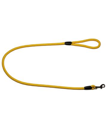 Leash - rope leash with hand loop Basic 10mm 27 colours 7 lengths (1.20 m canary yellow) 1.20 m canary yellow