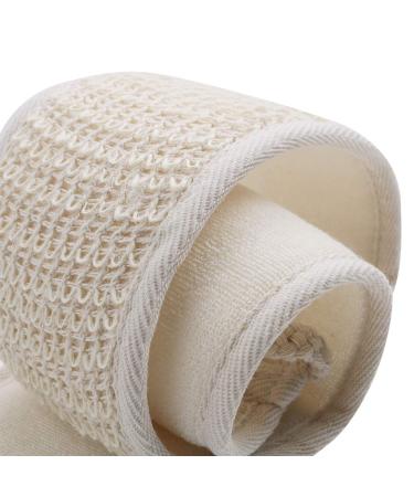 AKOAK Natural Cotton and Linen Bath Towel with Exfoliating Massage Brush - 1 Pack - Buy Online on GoSupps.com