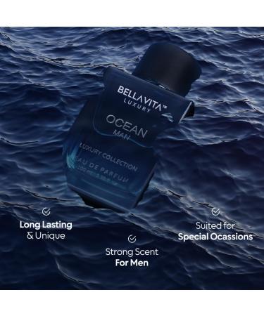 OCEAN Eau De Parfum for Men (3.48 fl. oz.) | Aquatic Perfume for Men | Notes: Aqueous Fresh Orchid Floral | Family: Citrus Marine Woody | Vegan & cruelty free - Buy Online on GoSupps.com