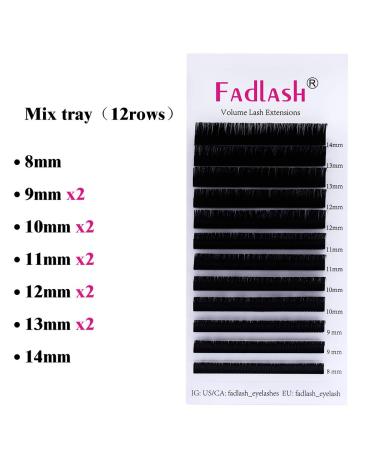 Professional 0.05mm CC Curl Classic Individual Eyelash Extensions | Natural Black Mix (8-14mm) - Shop Internationally - Buy Online on GoSupps.com