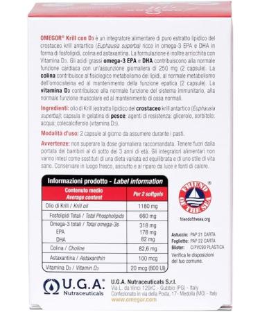 Omegor Krill D3 Dietary Supplement with Krill Oil - Super Concentrated Omega 3 Formula - Vitamin D3 & Vitamin E - For Teeth a - Buy Online on GoSupps.com