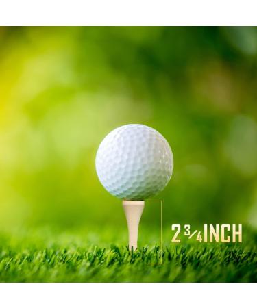 250 Pack Professional Bamboo Golf Tees 2-3/4 Inch - Biodegradable & Stronger Than Wood Tees for Less Friction - Buy Online on GoSupps.com