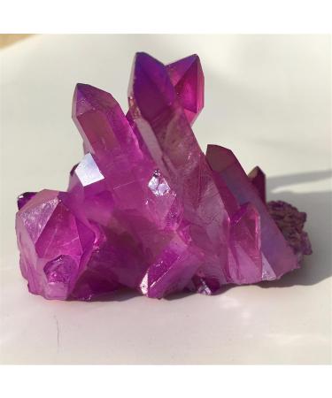 Natural Crystal Rough 156g Rare Beautiful Purple Flame Aura Quartz Crystal Cluster Specimen - Buy Online on GoSupps.com