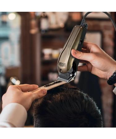 GAMMA+ Power Ryde Professional Long-Life Magnetic Motor Corded Hair Clipper | Adjustable Zero Gap | 5 Guards | 10 FT Cord | Japanese Stainless Steel Blade Metallic Gunmetal Clipper - Buy Online on GoSupps.com