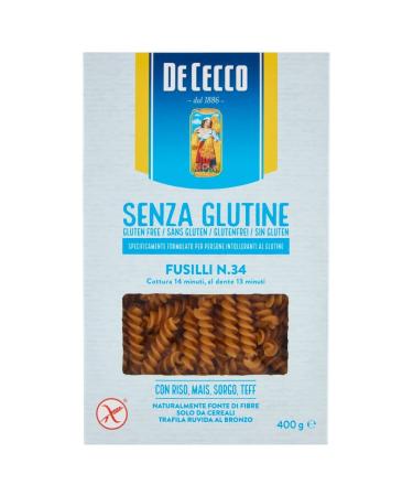 14x De Cecco Fusilli glutenfree No 34 glutenvrije pasta pasta pasta 400G + Italiaanse gourmet pulp 400g