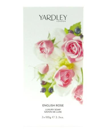 Yardley Yardley of London English Rose 3 Luxury Soap Bars - 3.5 Oz Made in England by Yardley