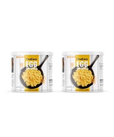 OvaEasy Dehydrated Egg Crystals  (2 x 1.67 lbs Cans)  Powdered Eggs Made from All-Natural Ingredients  Easy-to-Prepare Egg Powder  Dehydrated Food Perfect for Camping & Backpacking