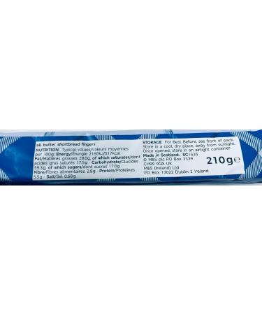 M&S All butter Scottish Shortbread Fingers 210g X6 in Premier Life Store Packaging - Buy Online on GoSupps.com
