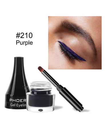 Go Ho Purple Gel Eyeliner Pot - High Pigmented Matte Eye Makeup with Brush for Women - Buy Online on GoSupps.com