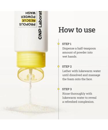 CNP Propolis Rescue Powder Wash Exfoliating Face Wash with AHA & PHA for Dry Sensitive Skin Dermatologically Tested 2.4 oz. - Buy Online on GoSupps.com
