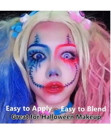 Go Ho Red White and Blue Face Body Paint Stick | Water-Based Washable Clown Makeup for Halloween & 4th of July | Easy Application with Cushion Applicator | International Shipping Available - Buy Online on GoSupps.com