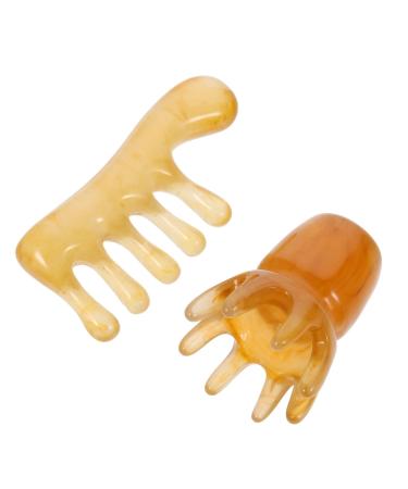 Frcolor 4-Piece Antistatic Massage Comb Set | Resin Head Scalp Massager & Jade Comb Tools for Hair Care | International Shipping Available - Buy Online on GoSupps.com