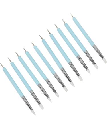 HUSHUI 2 Set Dual Tipped Nail Art Dotting Pen Silicone Head Nail Art Sculpture Polish Carving Pen - Buy Online on GoSupps.com
