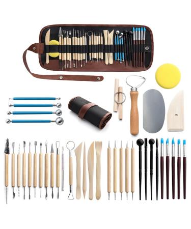 Clay Tools 40PCS Pottery Tools Clay Sculpting Tools for Kids Polymer Clay Tools Kit Ceramic Tools for DIY Handcraft Modeling Clay Carving Tools Set - Buy Online on GoSupps.com