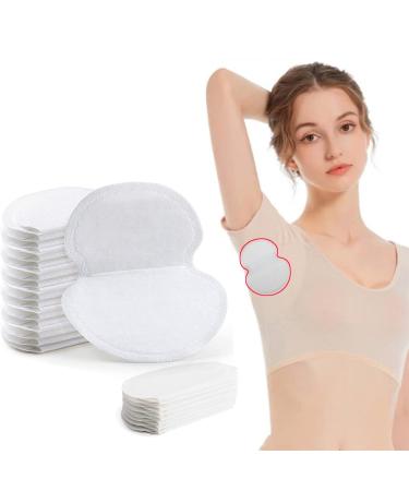 Underarm Sweat Pads Armpit Sweat Pads 100 Packs Premium Quality Fight Hyperhidrosis for Women and Men Comfortable Unflavored Non Visible Extra Adhesive Disposable Non Sweat Armpit Protection White1