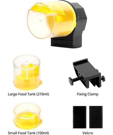 QWORK Automatic Fish Feeder Smart Holiday Fish Food Dispenser with Timer 12/24 Hours Regular Feeding 210 ml Large Capacity - Buy Online on GoSupps.com