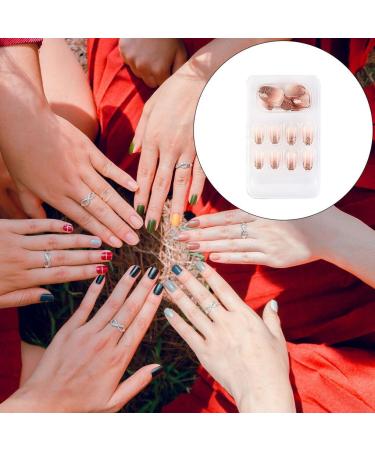 dijiusidy False Nail Fashionable Various Shapes Fingernail Full Coverage Strong Viscosity Adjustable Paster for Manicure Art 38 F741 38 1 count (Pack of 1) - Buy Online on GoSupps.com