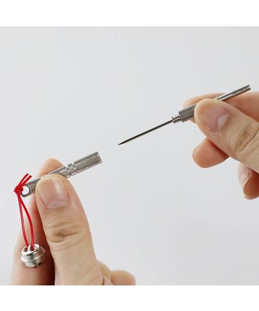 Wazakura Hanafubuki Ikebana Kenzan Needle Cleaner & Straightener 2.6(70mm) - Made in Japan | 2-in-1 Flower Holder Pin Frog Repair Tool - Stainless Steel 2.6(70mm) - Silver - Buy Online on GoSupps.com