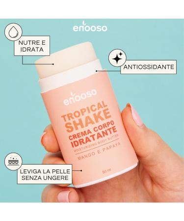  ENOOSO Fragranced and Moisturizing Body Cream for Dry Skin Coconut & Vanilla - Nourishing Solid Body Cream with Hemisqualane Shea Butter & Brightening After Sun Oil - Cream for - Buy Online on GoSupps.com