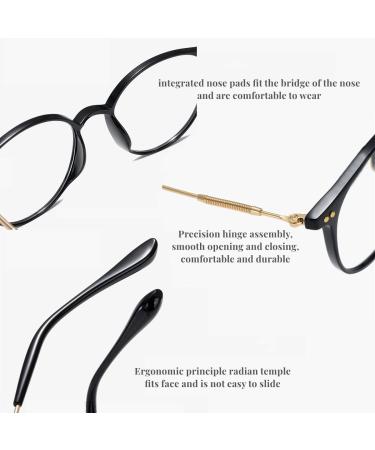 Tayaar Stylish Anti-Blue Light Reading Glasses for Men & Women | TR90 Lightweight Round Frame 4x Tawny Gold - Buy Online on GoSupps.com