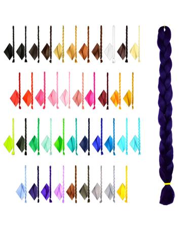 Mybraids 1-colored premium braid hair 2m long for Rasta braids Dreads crochet twist box braids cornrows art hair extensions braiding hairstyles (34-y Dunkelila)