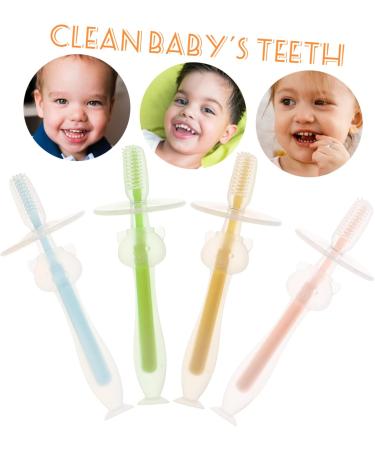 Frcolor 12 STK Silicone Baby Toothbrush Set - Suction Training Toothbrush & Mund Cleaner for Newborns | Safe & Gentle Oral Care - Buy Online on GoSupps.com