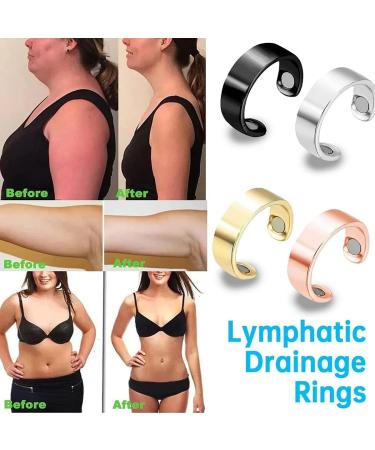 Yinchus 4 Pack Magnetic Rings for Lymphatic Drainage Therapy | Adjustable Unisex Wellness Rings for Natural Detox - Buy Online on GoSupps.com
