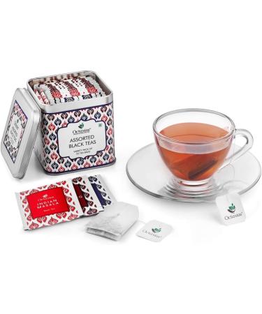 Octavius Black Tea Sampler Pack - English Breakfast, Darjeeling, Indian Masala - 25 Tea Bags - Variety Pack for Valentine's Day - Buy Online on GoSupps.com