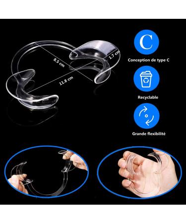 Latrate 12-Piece Disposable Dental C-Shape Openers | Extender Retractor for Oral Inspection & Teeth Whitening | Transparent Mouth Tools for Family Games - Buy Online on GoSupps.com