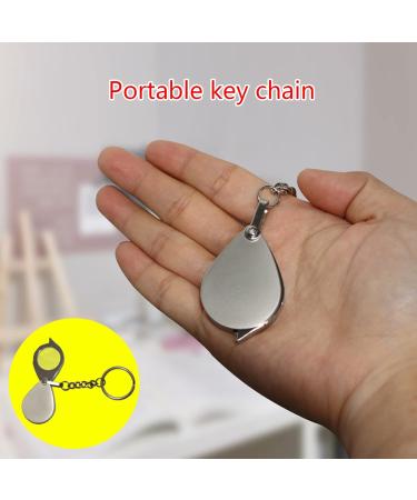 20X Pocket Magnifying Glass Hand-held with Key Chain Mini Folding Magnifier for Reading Inspection Mini Magnifier for Reading Key Chain Small Gift - Buy Online on GoSupps.com