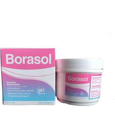 Borasol Antiseptic Powder: Refreshing Deodorant & Vaginal Wash 4 OZ - Buy Online on GoSupps.com