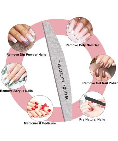 10 Pcs Heavy Duty Nail Files 100/180 Grit - Coarse Nail File for Acrylic/Natural Nails - Emery Boards for Home & Salon Use - Buy Online on GoSupps.com