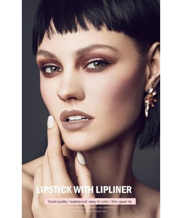 Matte Nude Lipstick - Long Lasting Velvety Lip Gloss | Non-Stick Waterproof Lip Stain | Perfect Gift for Women - 05# Amber (0.13 Oz - Buy Online on GoSupps.com